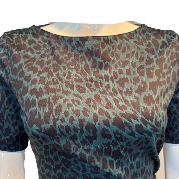 Elie Tahari Raveena Sheath Dress Green Black Size 4 Sleeveless Workwear Cocktail - Picture 5 of 7